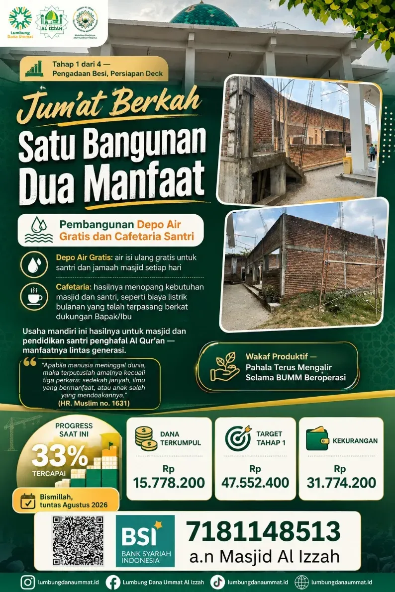 Jumat Berkah Satu Bangunan Dua Manfaat